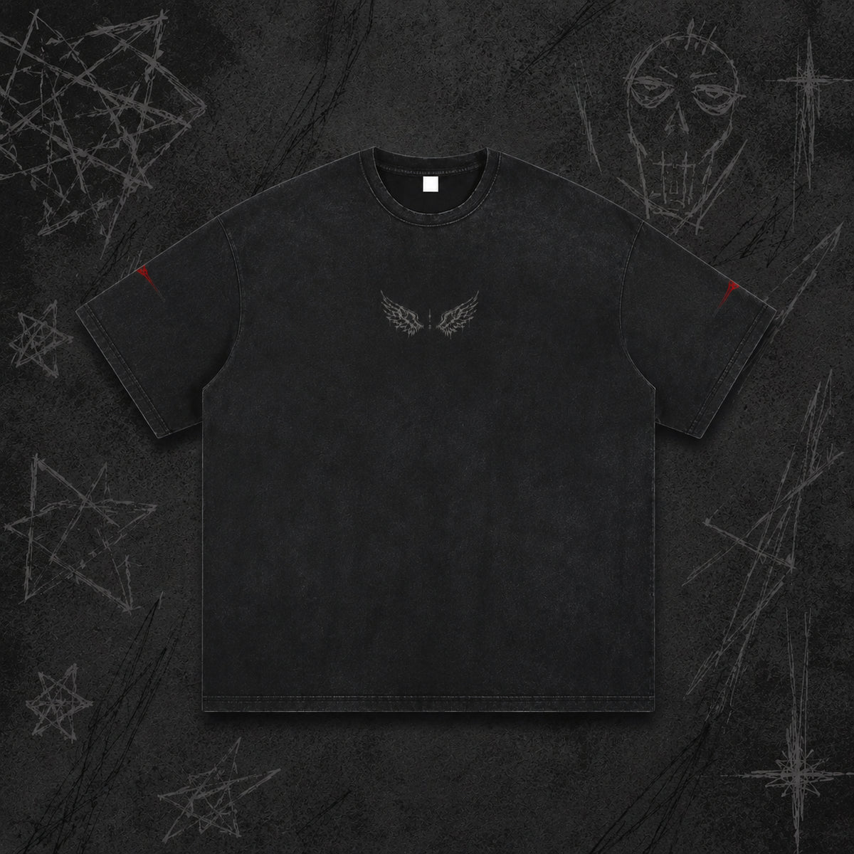 Angel Washed Frayed T