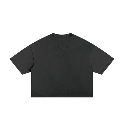 Stripes, frayed boxy tee