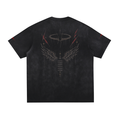 Angel, Washed, Frayed T-Shirt