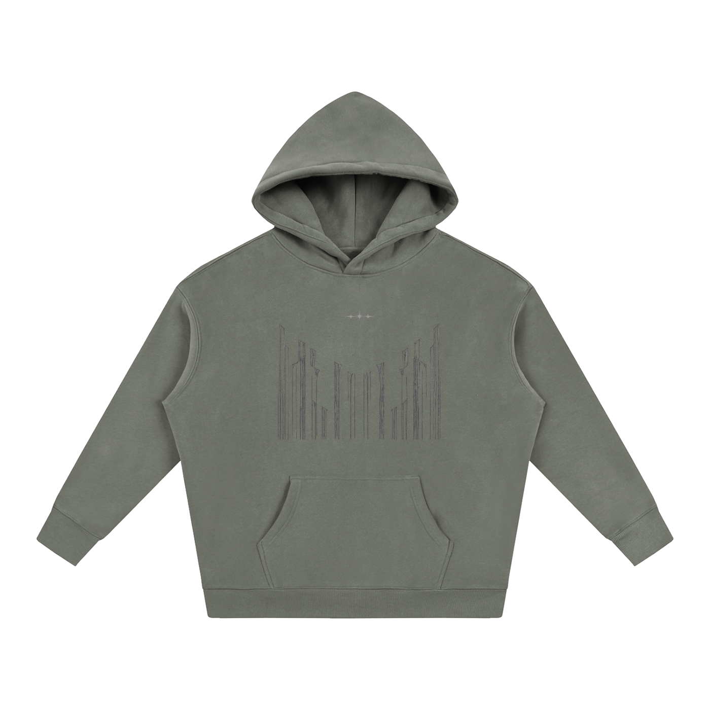 Stripes, Fleeced Hoodie