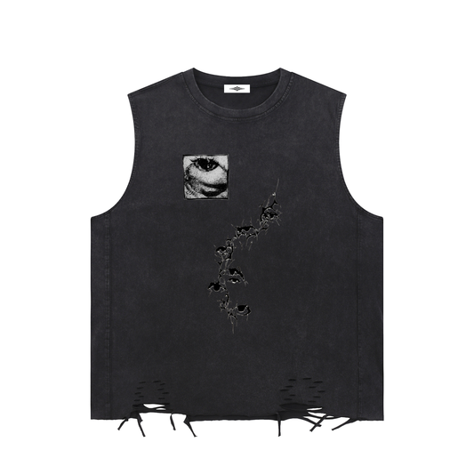 Epiphany washed frayed tank