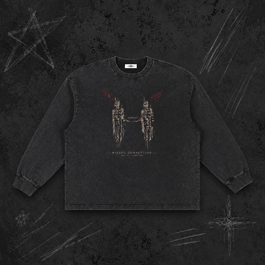 Missed connections Washed Frayed Edge T-Shirt