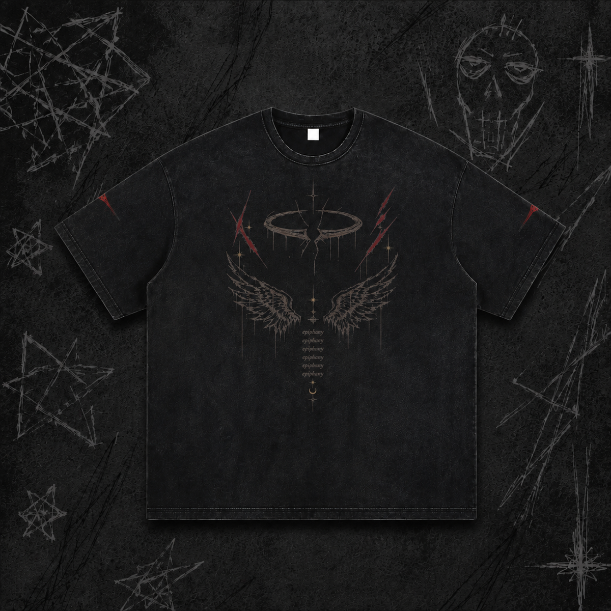 Angel   Washed  Frayed T
