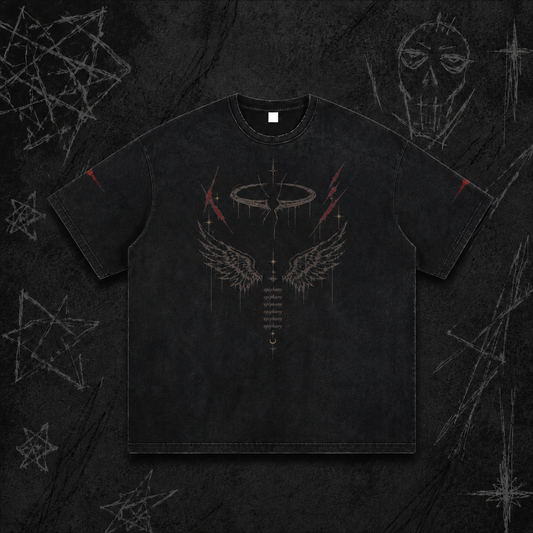 Angel   Washed  Frayed T