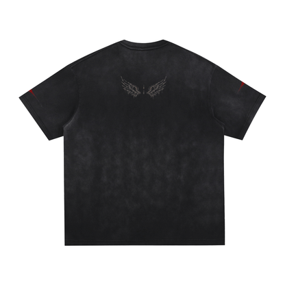 Angel   Washed  Frayed T