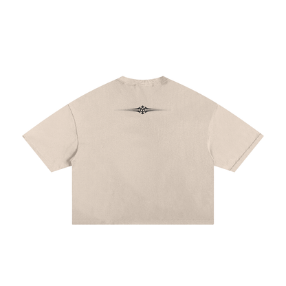 Stripes, frayed boxy tee