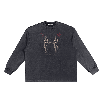 Missed connections Washed Frayed Edge T-Shirt