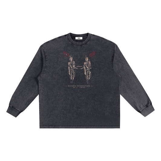 Missed connections Washed Frayed Edge T-Shirt