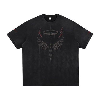 Angel   Washed  Frayed T